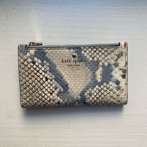 Kate spade new york snake embossed small slim bifold wallet